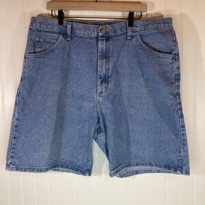 Wrangler Mens Blue Shorts 40 Relaxed Fit Zip / Button Closure